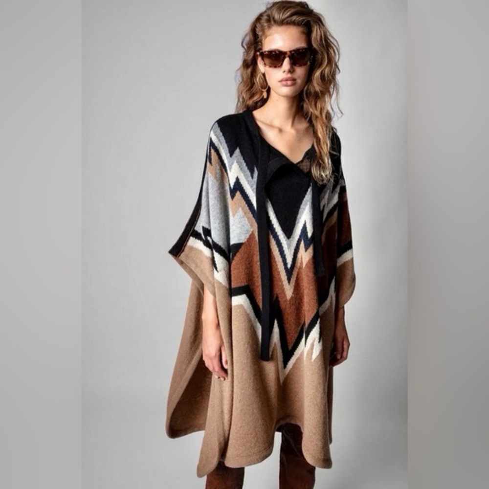 Zadig & Voltaire Clyde Poncho Coat - OS - NWT - Picture 3 of 11